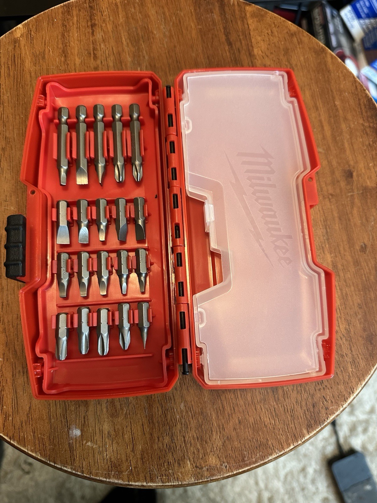 Milwaukee Bit Set 15 Pieces Steel Plastic Red Silver Includes Case