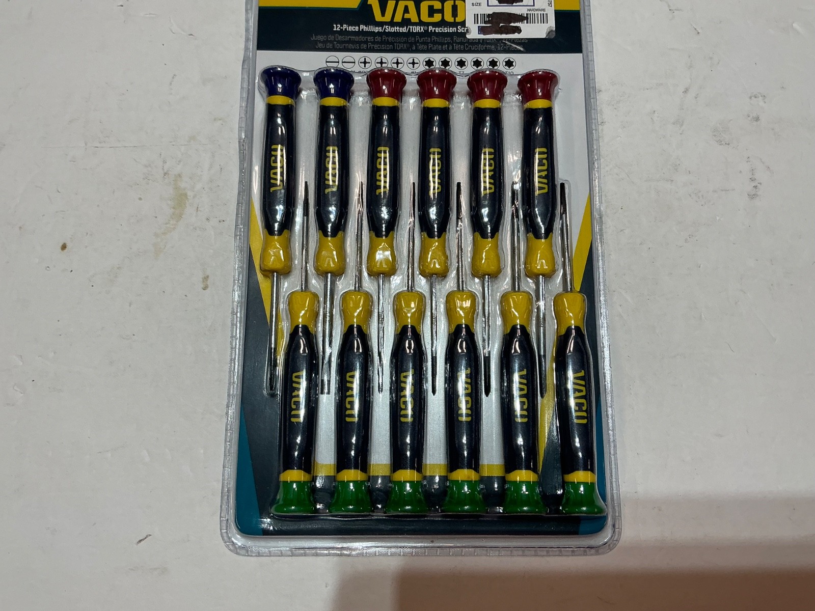 VACO VAC7123 12-Piece Precision Screwdriver Set, Phillips, Slotted, TORX with…
