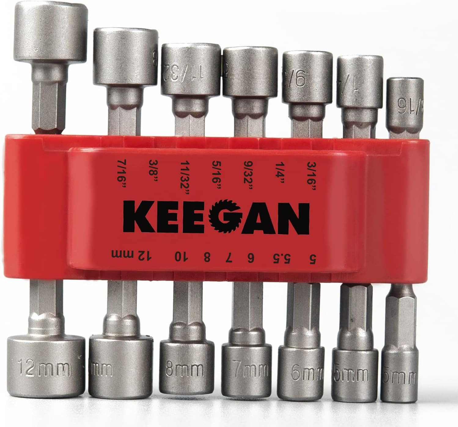 14 PCS Power Nut Driver Bit Set Quick Change MM & SAE Impact 1/4″ Hex Shank USA