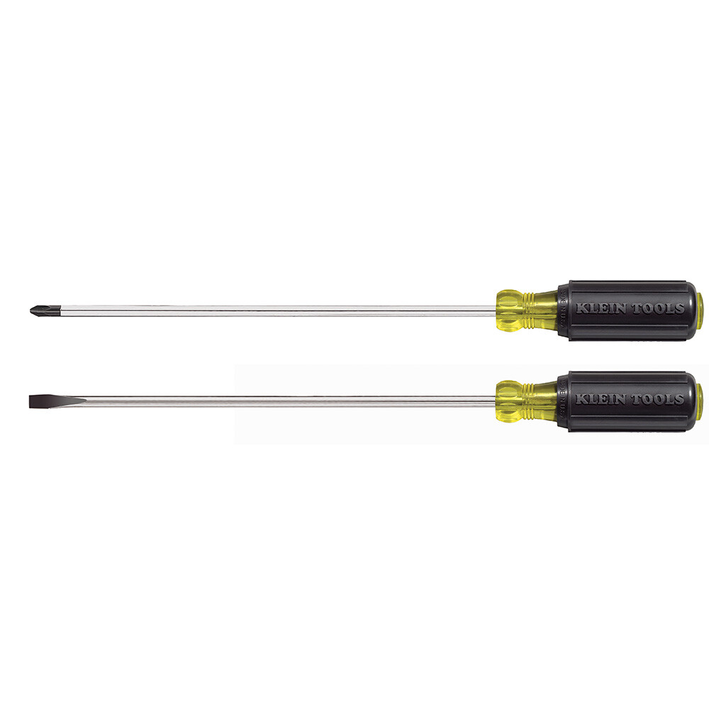 Klein Tools 85072 10-Inch Long Blade Screwdriver Set, 2-Piece