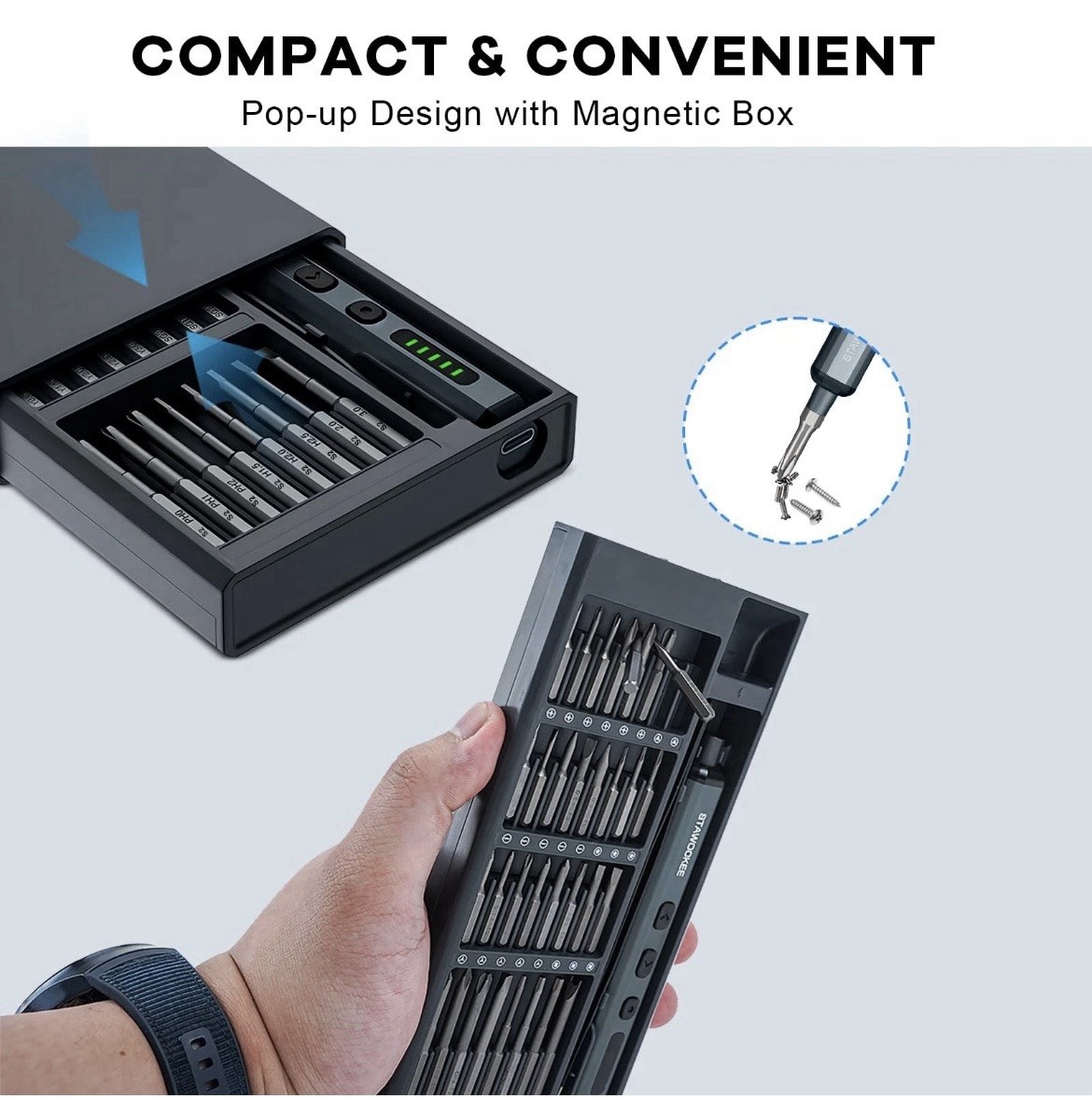 Mini Electric Screwdriver, 68-in-1 Precision Screwdriver Set