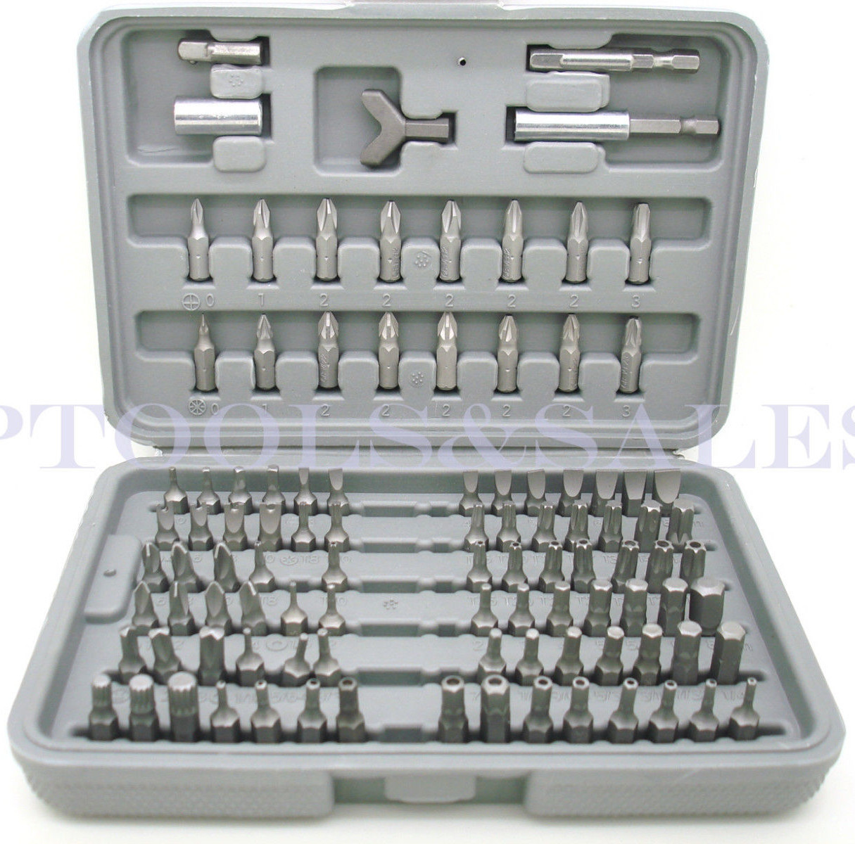 100-PC SECURITY BIT Set Torx Star Tamper Screws Hex Key Phillips S2 Material Bit