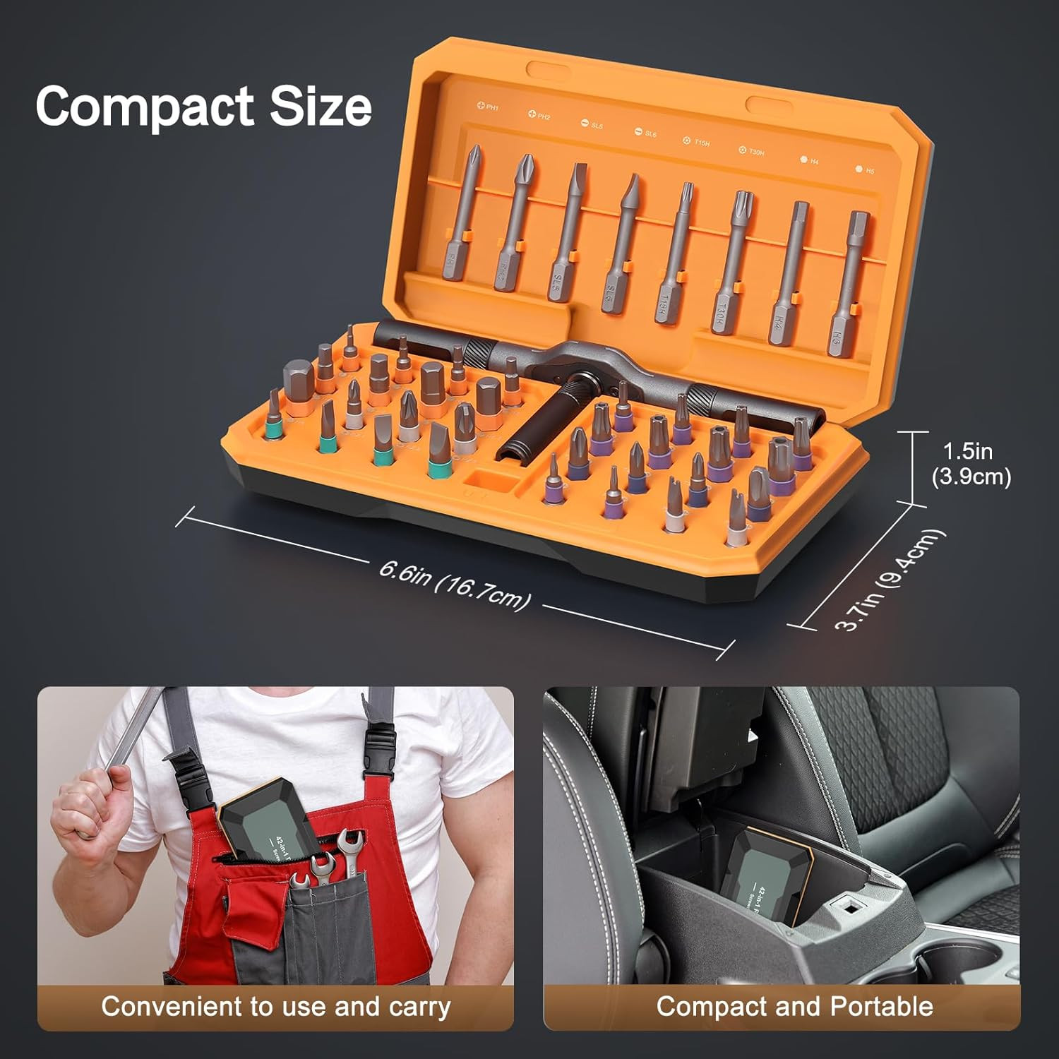 42 in 1 Magnetic Screwdriver Set DIY Ratchet Screwdriver Set Multi Bit Magnetic
