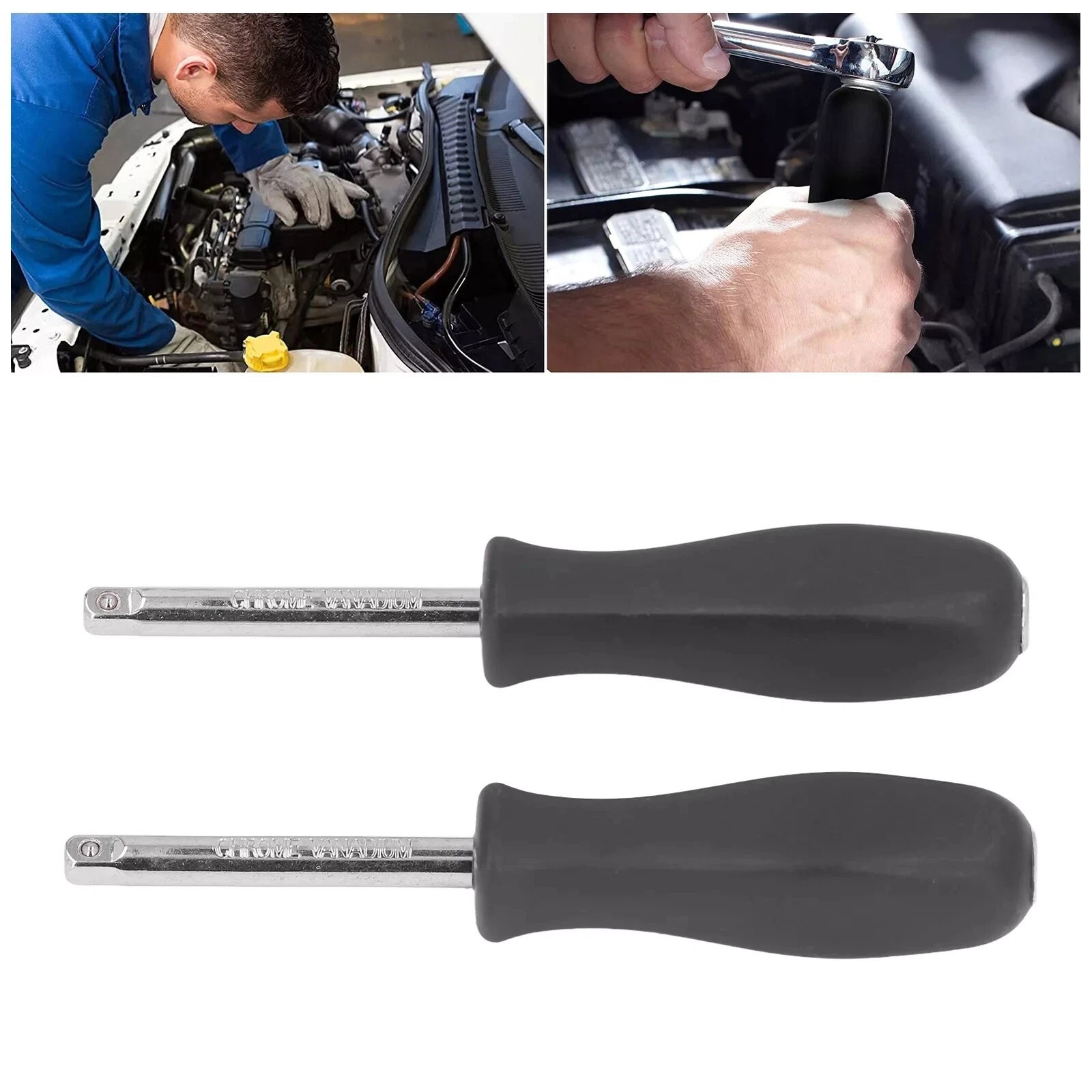 Drive Spinner Tool 1/4″ 6.35mm Square Driver Durable CR-V Steel Handle Mechanics