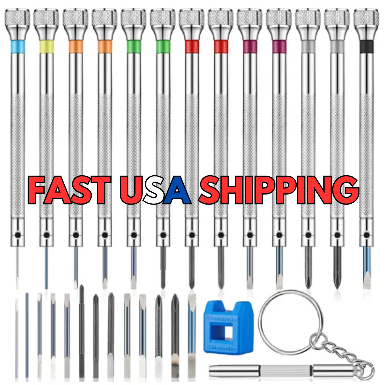 Precision Screwdriver Set for Eyeglasses Sunglasses Jewelry Repair 0.6-2.0mm