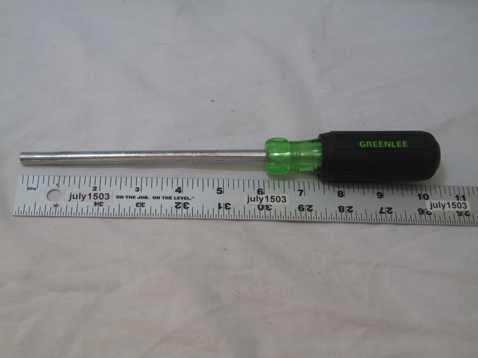(1) Greenlee 3/16 Hex Nut Driver Tap Hold Release 0253-11NH-6 Grip Bolt FreeShip