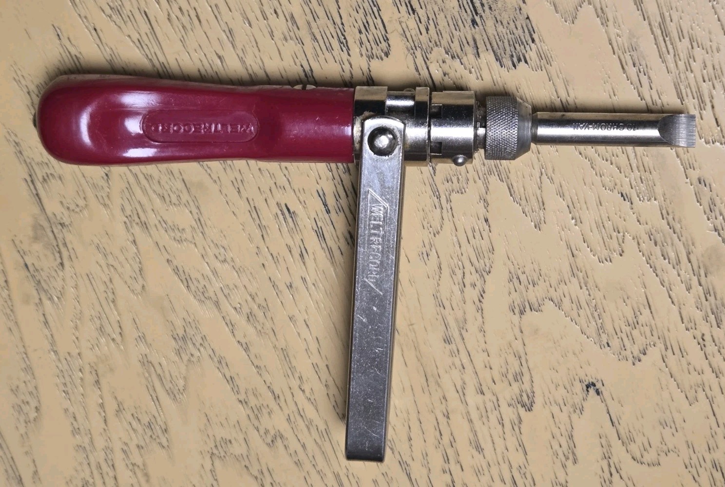 VTG WELTRECORD Ratchet Flathead Screwdriver West Germany Red Handle VERY NICE