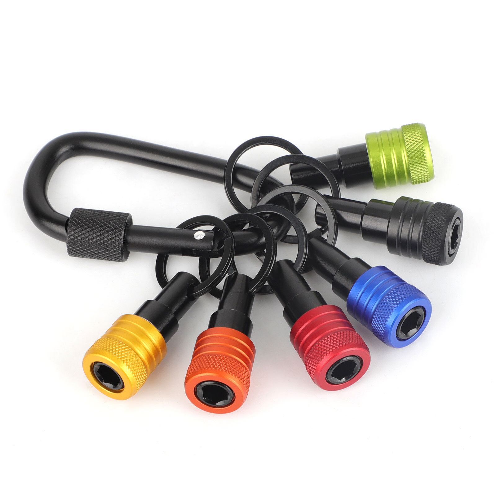 1/4″ Hex Shank Quick Release Keychain Screwdriver Drill Bit Holder Bit Set 6PCS