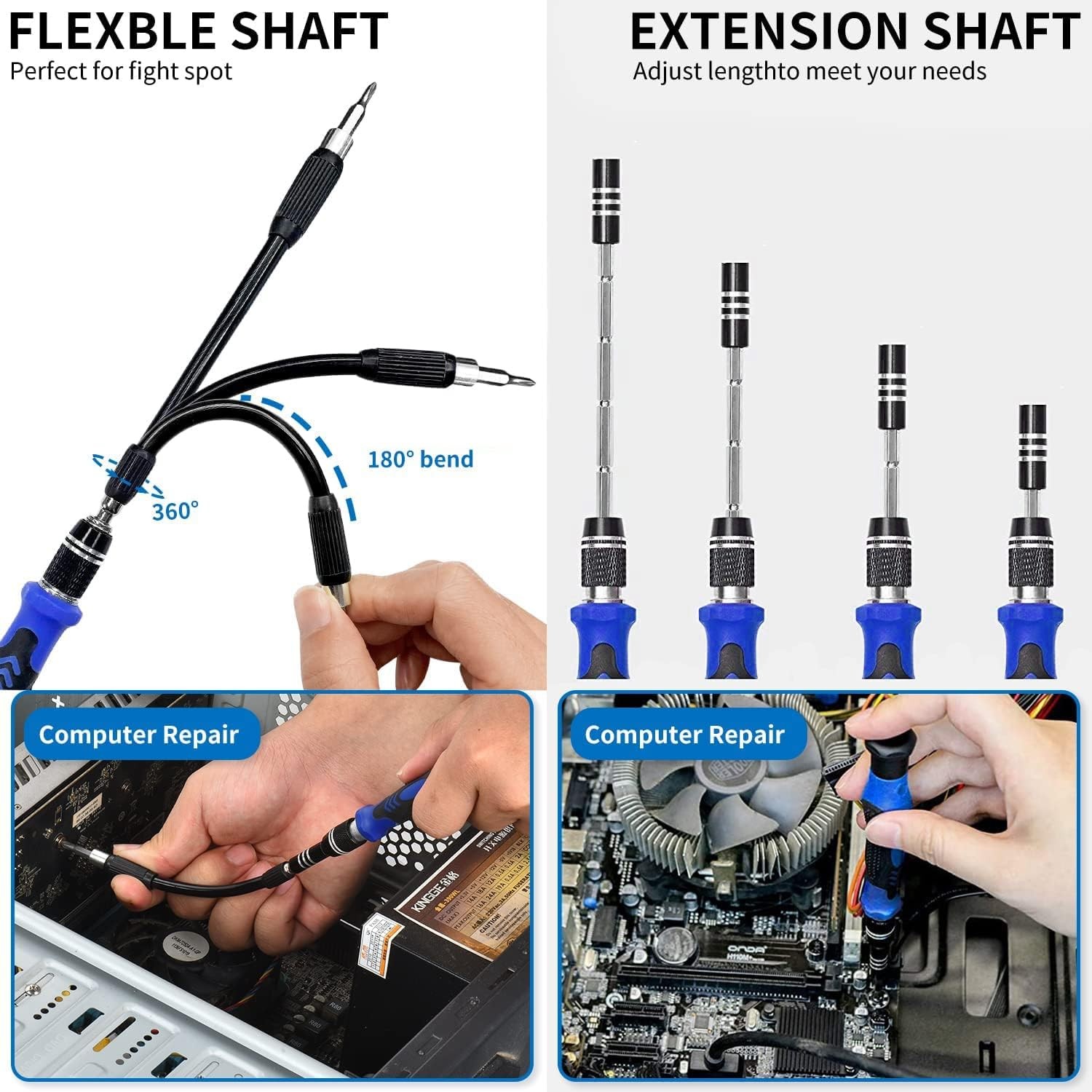 140-in-1 PC Building & Repair Tool Kit Precision Screwdrivers Magnetic Bits US