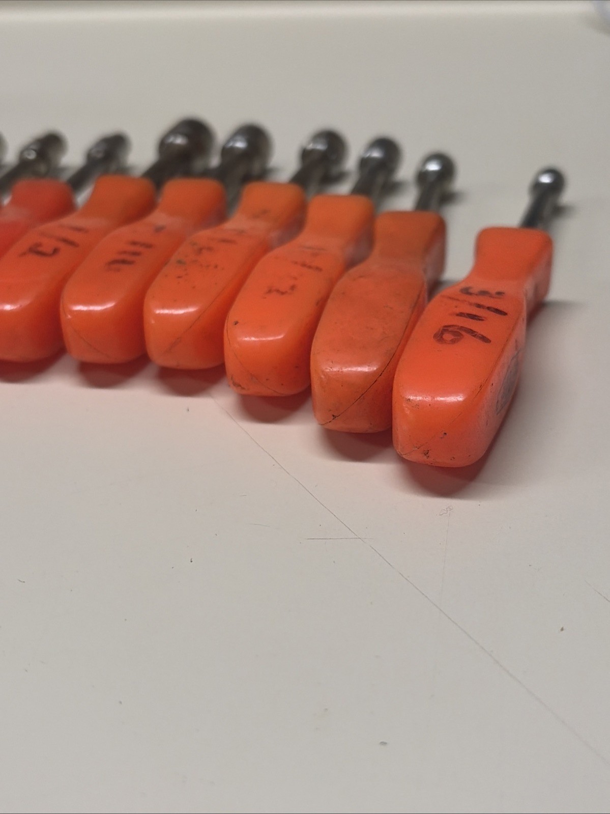 Lot Of 13 Cummins Pro Industrial Nut Drivers Tools SAE Metric Orange #9C