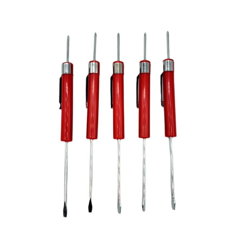 Lot 5 Professional Philips Flat Head Pocket Electronics Mechanic Screwdriver NEW