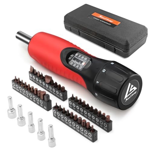 46Pcs Torque Screwdriver Set 10-80 in-lbs, 39 S2 Bits, 1/4″ Adapter & Sockets fo
