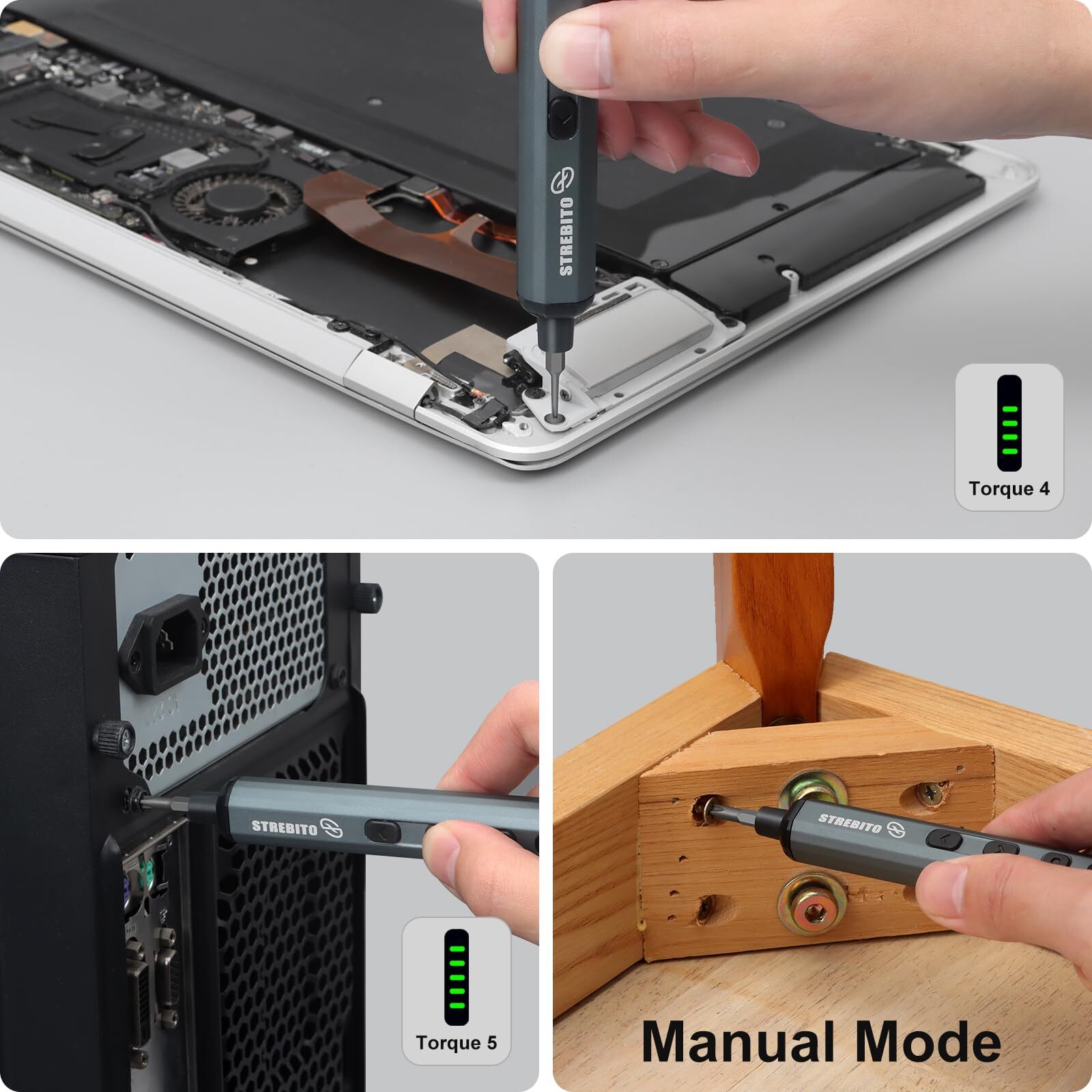 STREBITO Mini Electric Screwdriver Set 70 in 1 Small Electric Screwdriver
