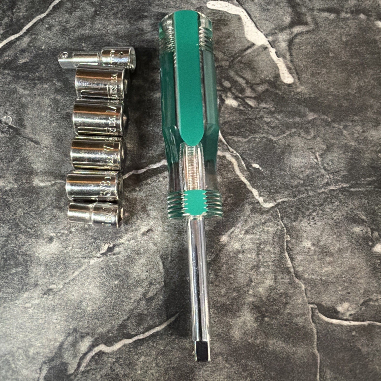 Vintage Allen 10915 Nut Driver Set Made in USA Steel Case Incomplete Parts
