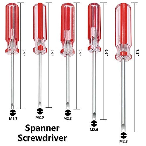 5 Size Spanner Screwdriver Set M1.7, M2.0, M2.3, M2.6, M2.8 Spanner Head