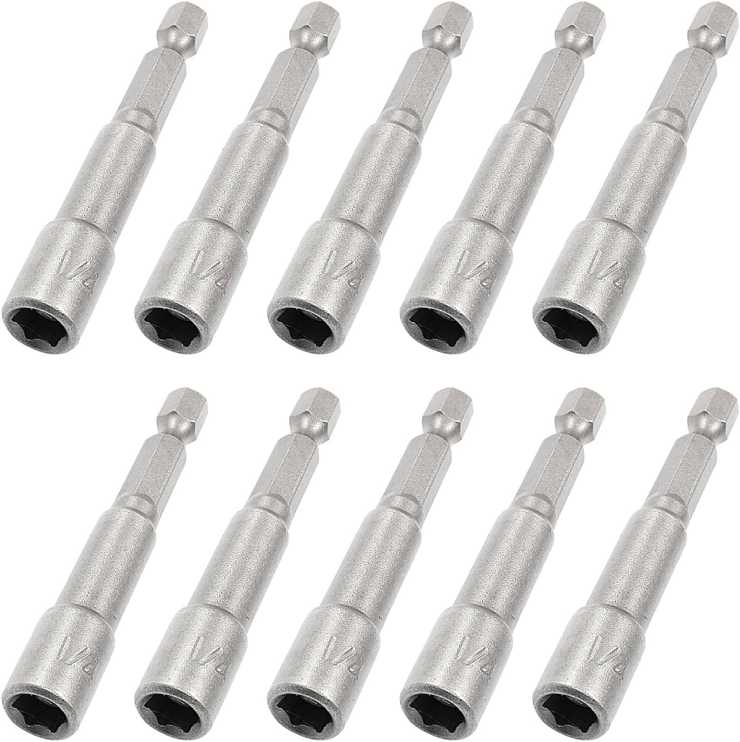 4/10Pc 1/4” Hex Shank Magnetic Power Nut Driver Bit Sets, 1/4 Inch Quick Change