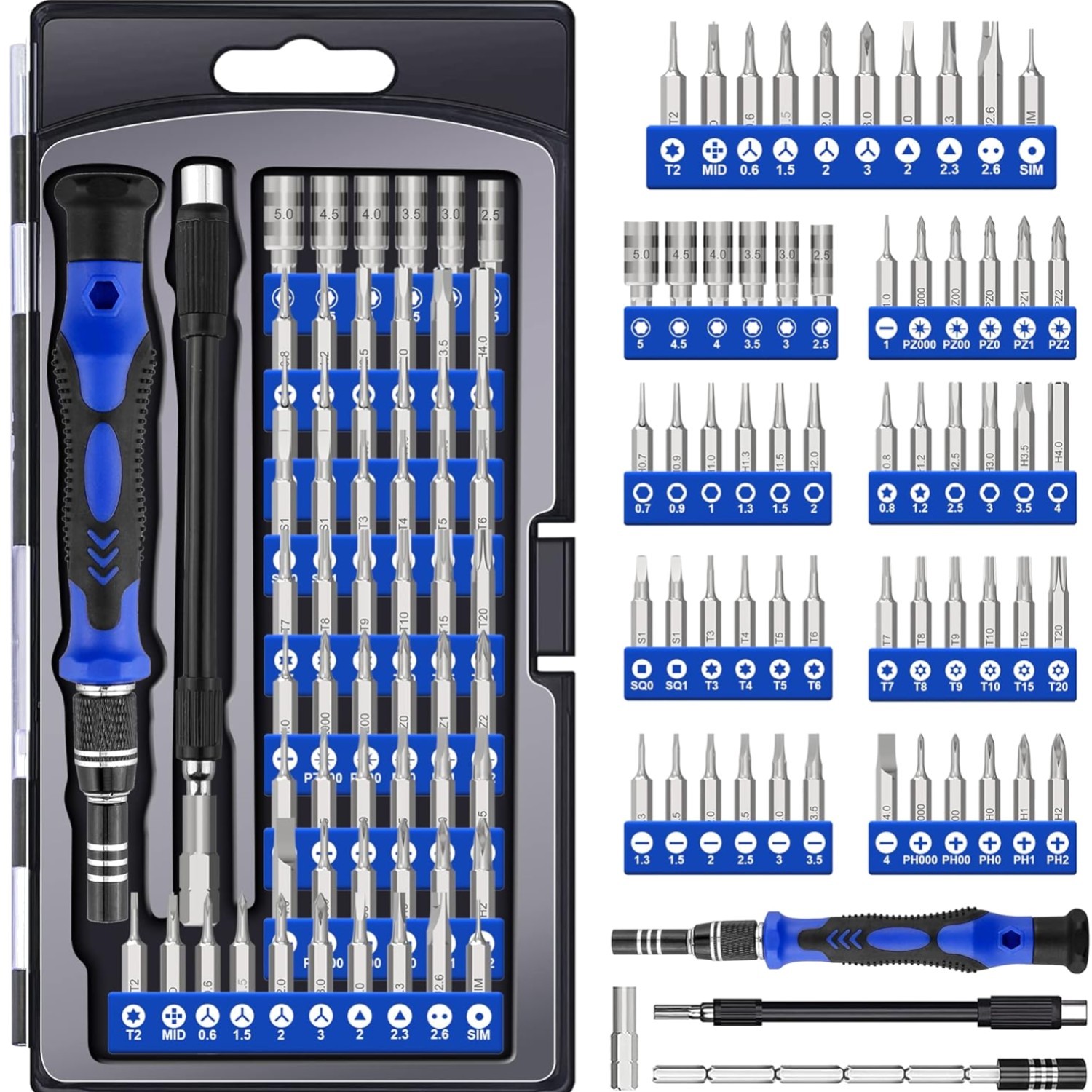 Durable 62-in-1 Magnetic Screwdriver Kit – Perfect for Home & Office Repairs