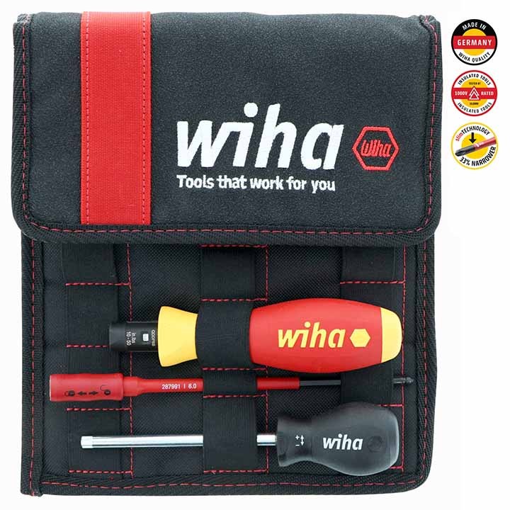 Wiha Insulated TorqueVarioS 10 to 50 In/lbs and SlimLine Blade Set (11 Piece