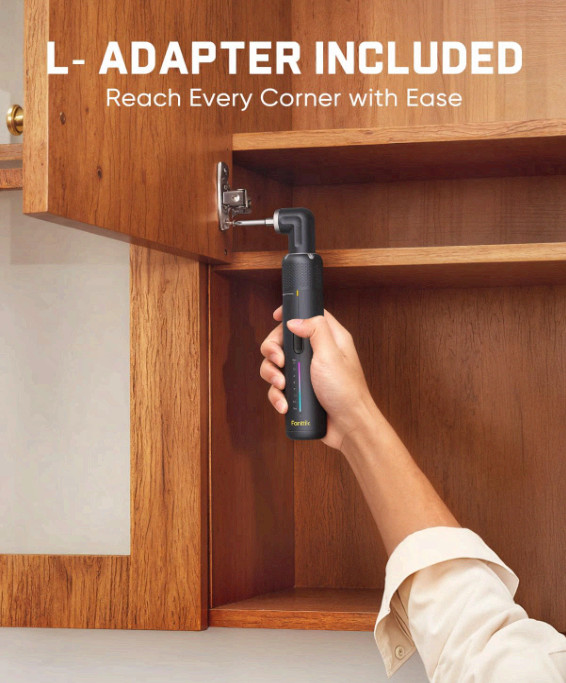 S2 Pro Max Cordless Screwdriver Set, 7 Torque, 16 Bits, Angle Adapter