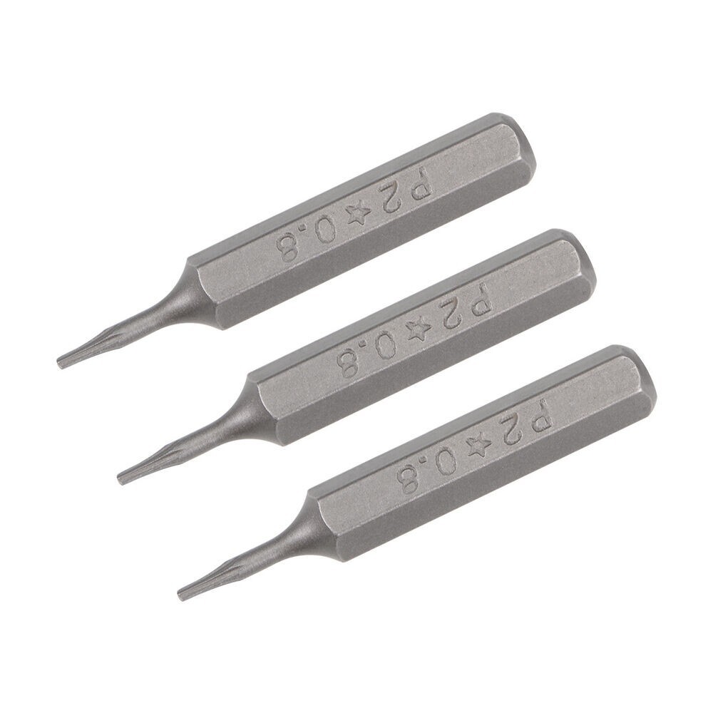 Screwdriver Bits 3pcs 5/32 Inch Hex Shank Star-Shape P2/0.8mm Bit Set