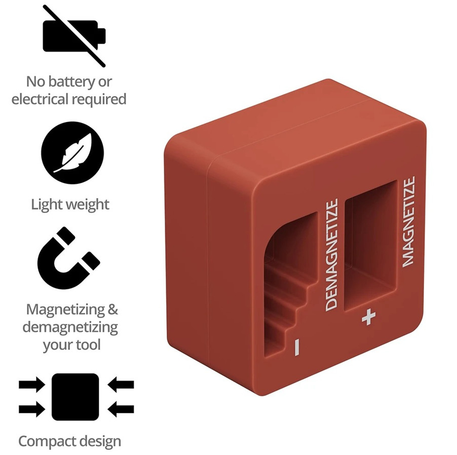 1pc 2in1 Screwdriver Magnetizer Demagnetizer Tool Magnetic Bit Holder Aid – NEW