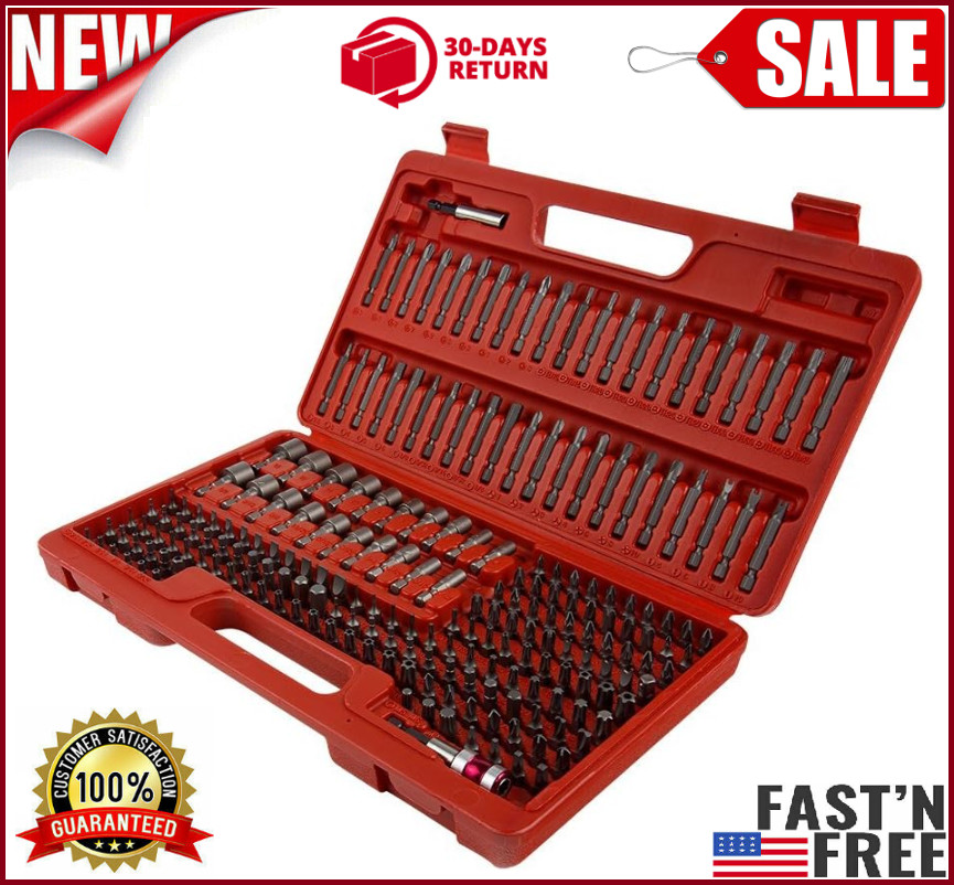 Sunex 9729 Master Driver Bit Set, 208-Pcs Screwdriver Bit Holder w/ Carrying Cas