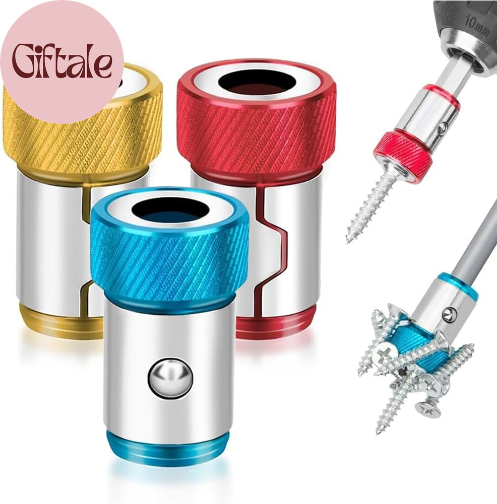 Upgraded Screwdriver Head Magnetic Ring, 1/4 Inch/6.35Mm Universal Screw Magneti