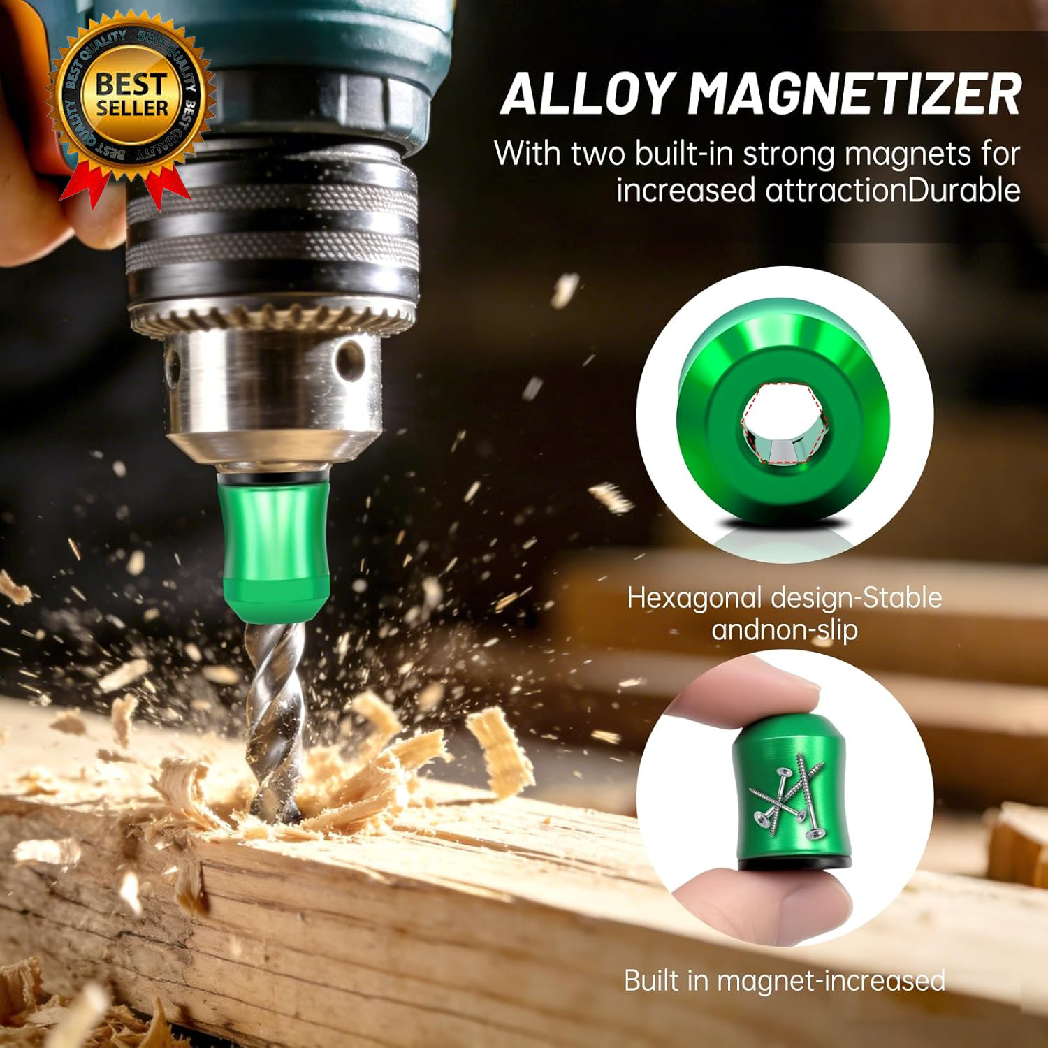 3PCS Magnetic Screw Holder,Strong Screwdriver Head Magnetic Ring,Universal Remov