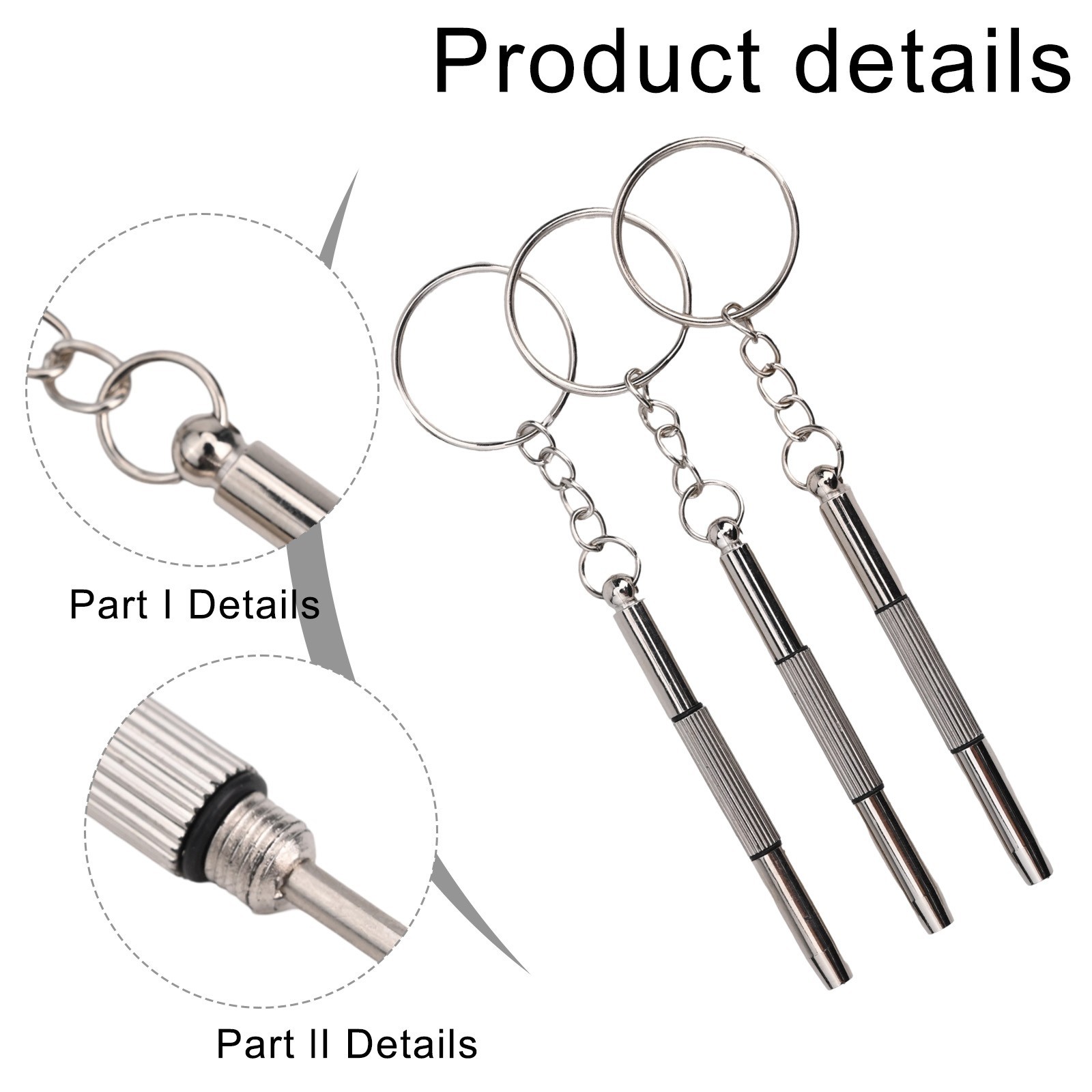 Everyday Carry Screwdriver Keychain Portable Manual Measurement Deviation