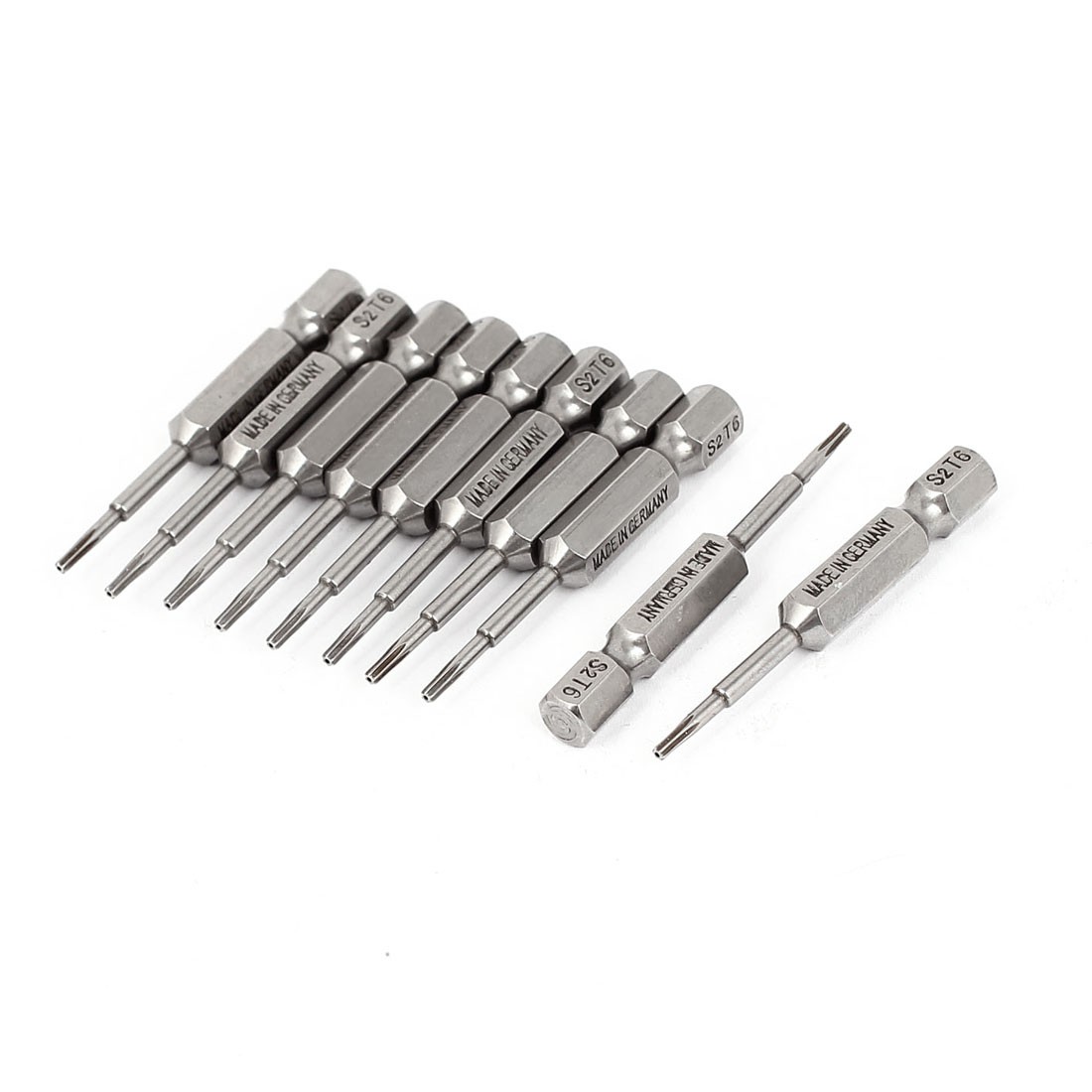 10pcs 1/4″ Hex Shank Tip T6 Magnetic S2 Steel Torx Security Screwdriver Bits