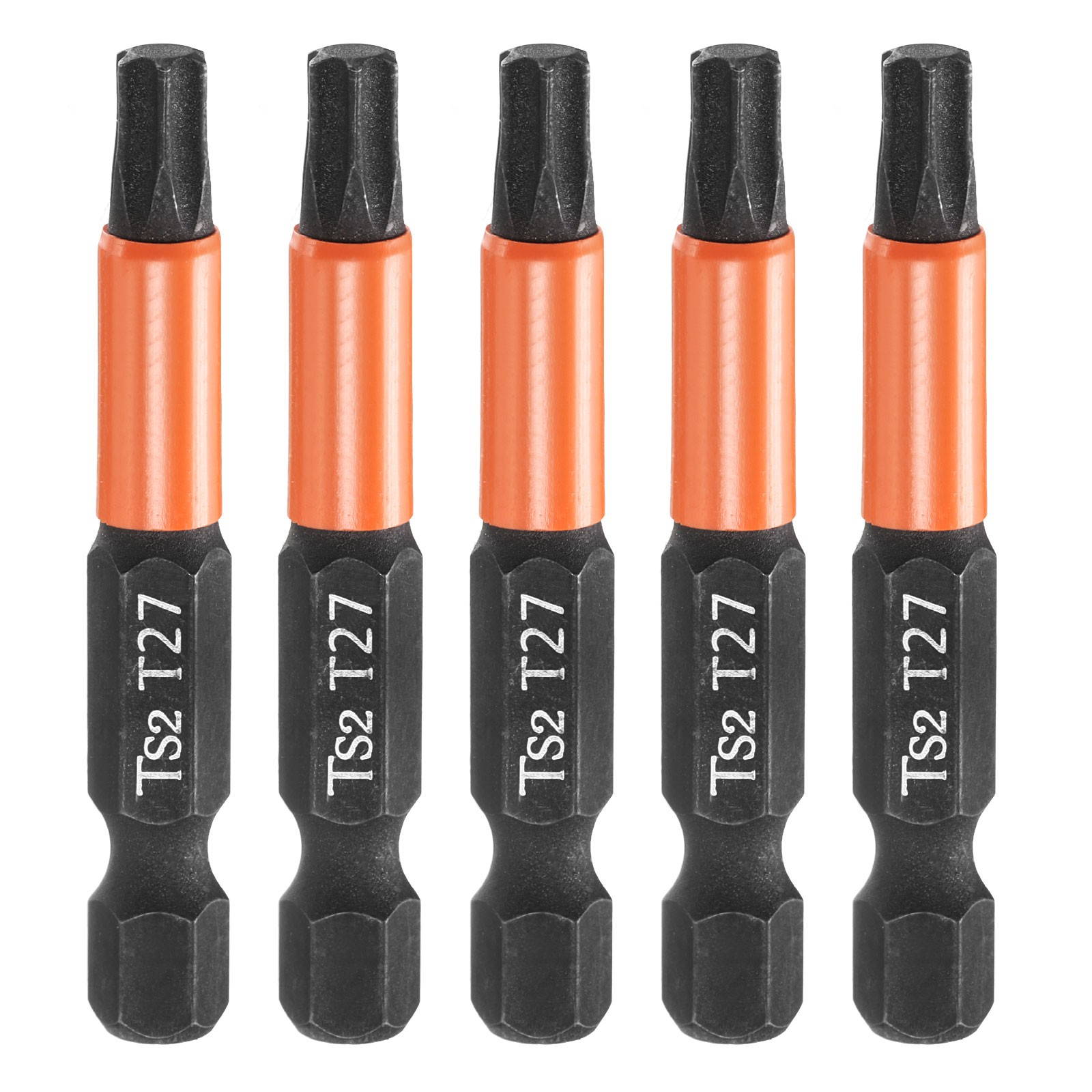 5pcs T27 Torx Head Screwdriver Bit 2″ Long 1/4″ Hex Shank Magnetic Screw Driver
