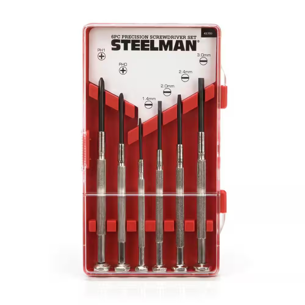Precision Phillips and Slotted Screwdriver Set (6-Piece)