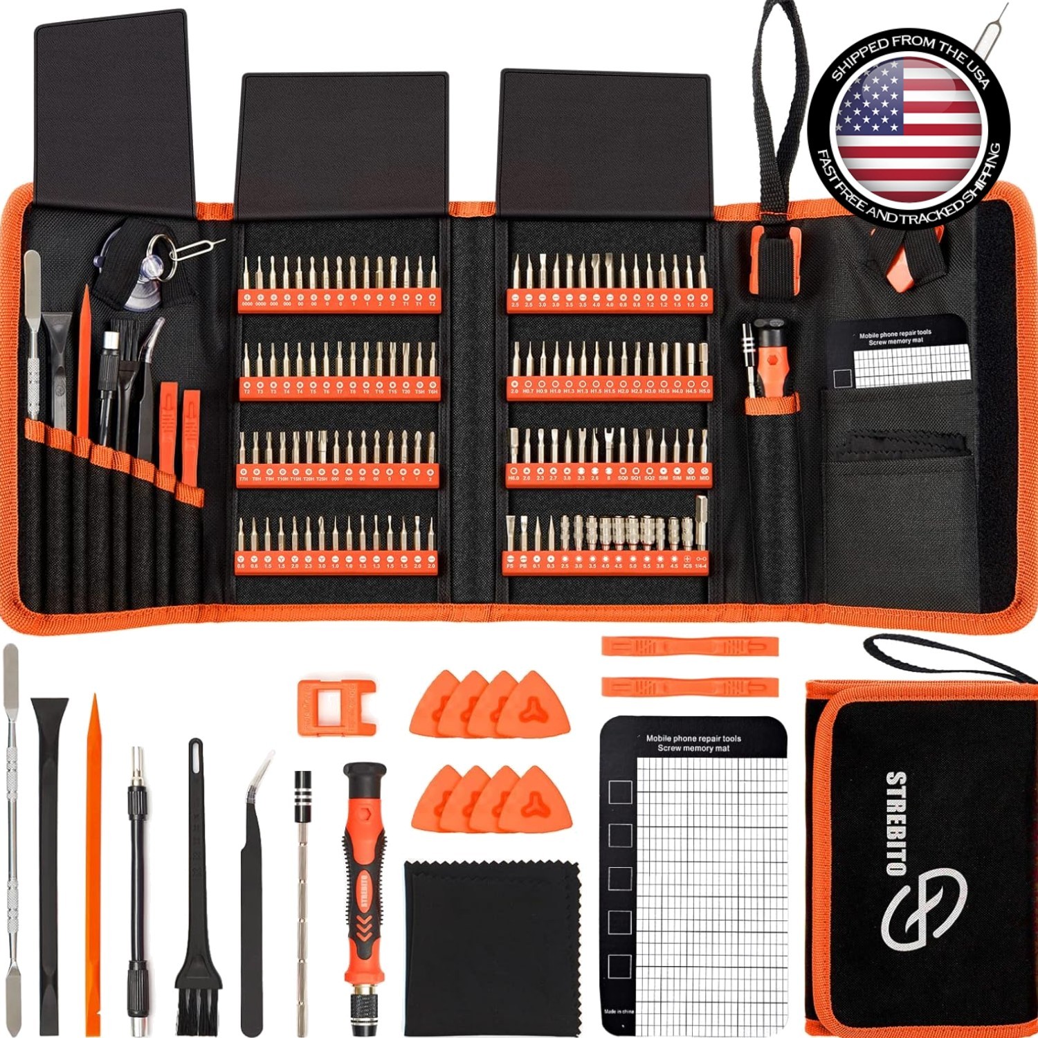 Ergonomic 142-Piece Tech Toolkit for Macbook, PS5, and More – Durable & Portable
