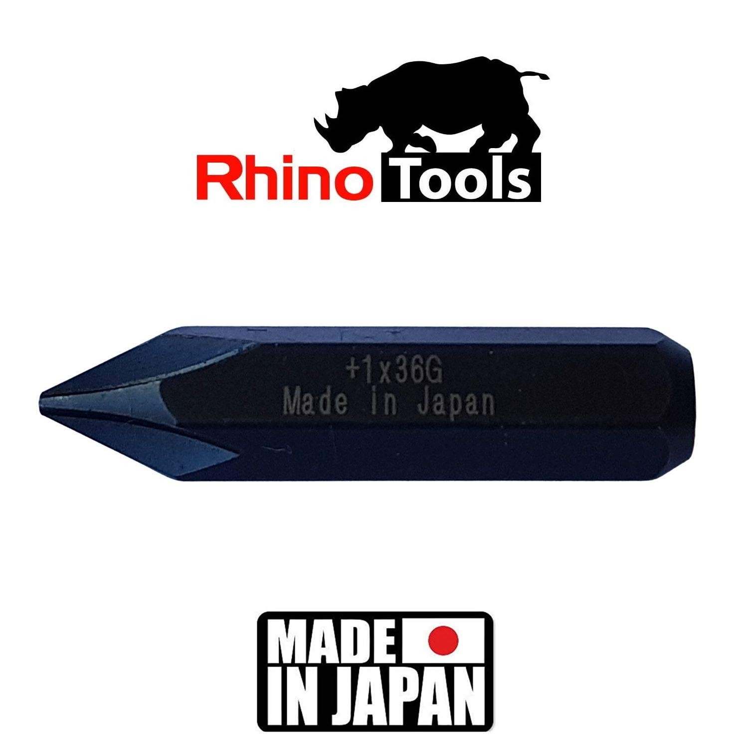 5/16″ JIS Impact Screwdriver Bits | Made in Japan | +1 +2 +3 +4-10 36mm long