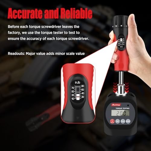 46Pc Torque Screwdriver Set 10-80 in-lbs, S2 Bits, Sockets for Bike Repair & Too