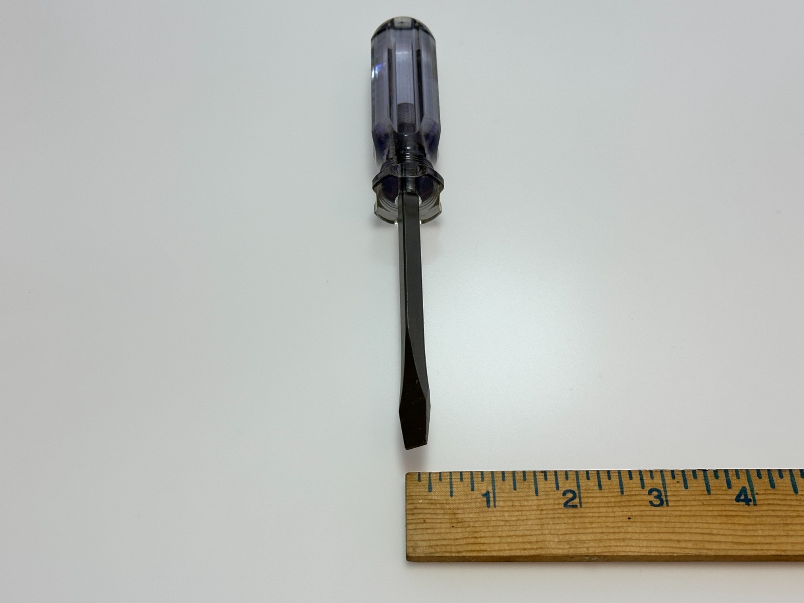 Armstrong Tools USA 66-207 NOS RARE White/Clear Handle Flat Slotted Screwdriver
