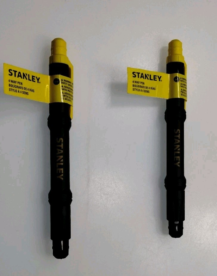 Mini 4-Way Pen 5/32 in 1/8 Flathead Phillips Head Screwdriver Small Black Yellow