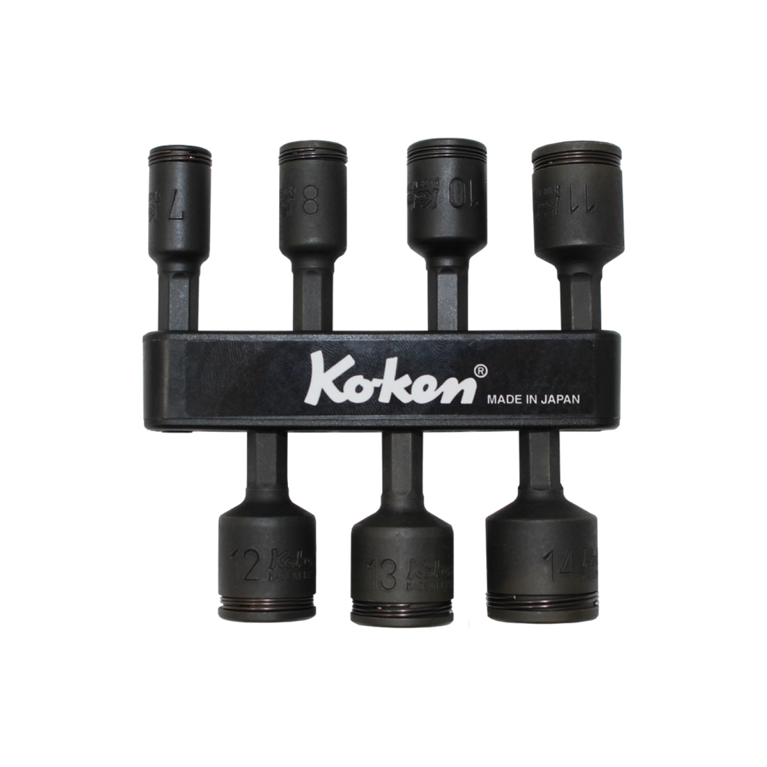 Koken Tools 113.50(2B)/7 Hex Dr. 7 Impact 6-Point Nut Grip Setter, 1/4″, 7-14 mm