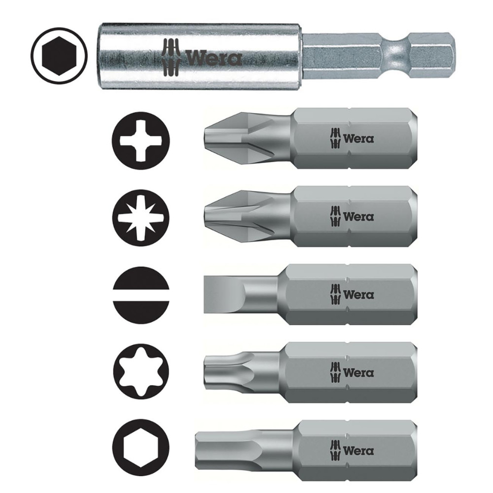 Wera Universal Bit-Safe with Assorted Bit 61-Piece Set (05 057127 001) NEW