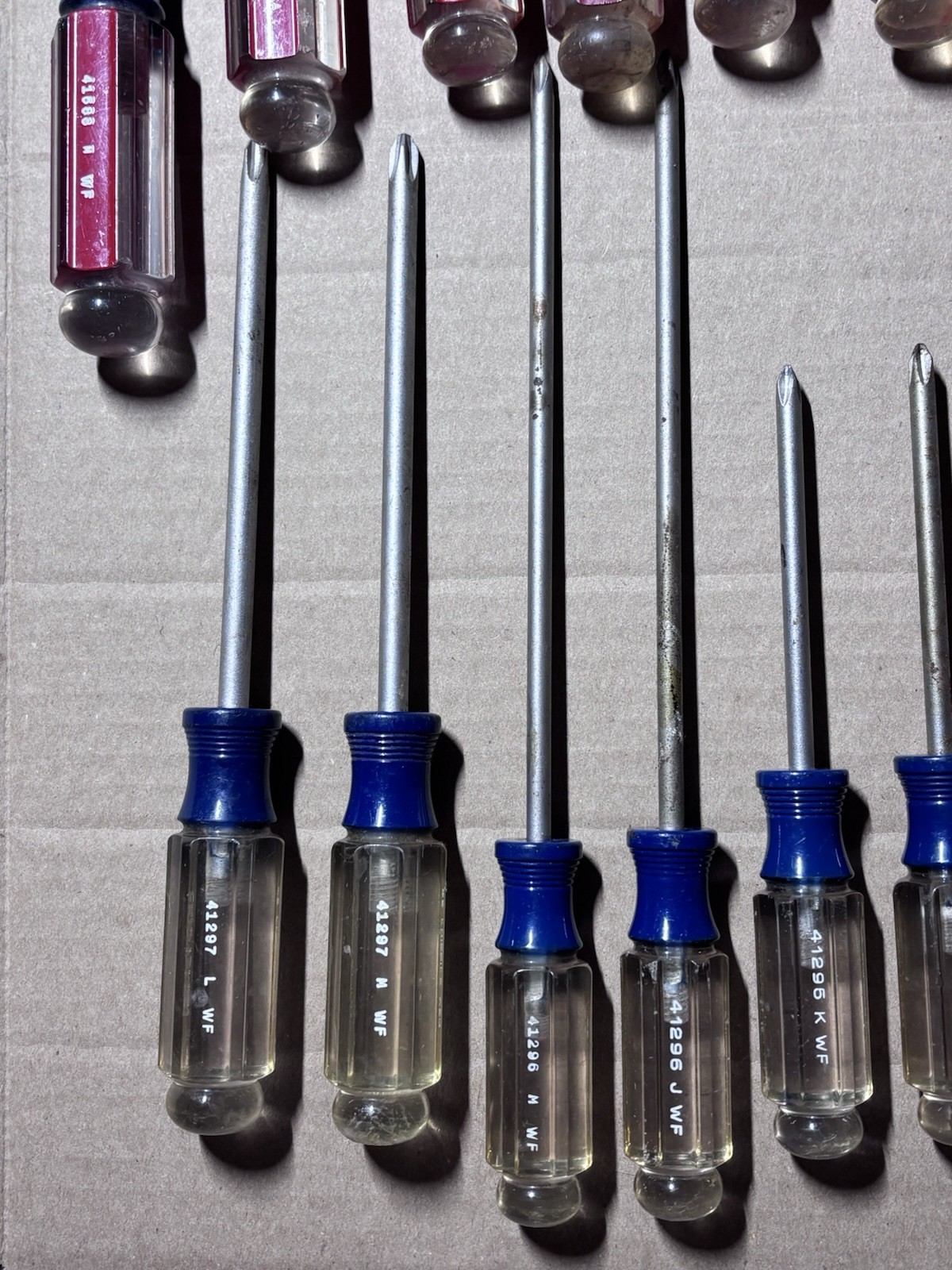 Vintage Craftsman WF USA Screwdriver Set Lot (27 Pc) Flathead Phillips Torx Blue