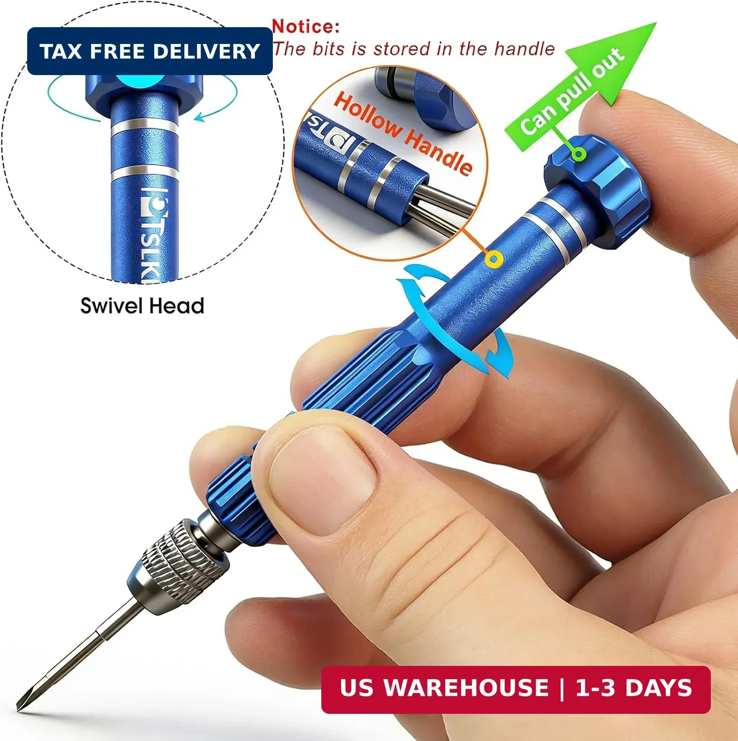 PTSLKHN Eye Glass Repairing Kit, S2 Steel Screwdriver with 15 Types of Screws, P