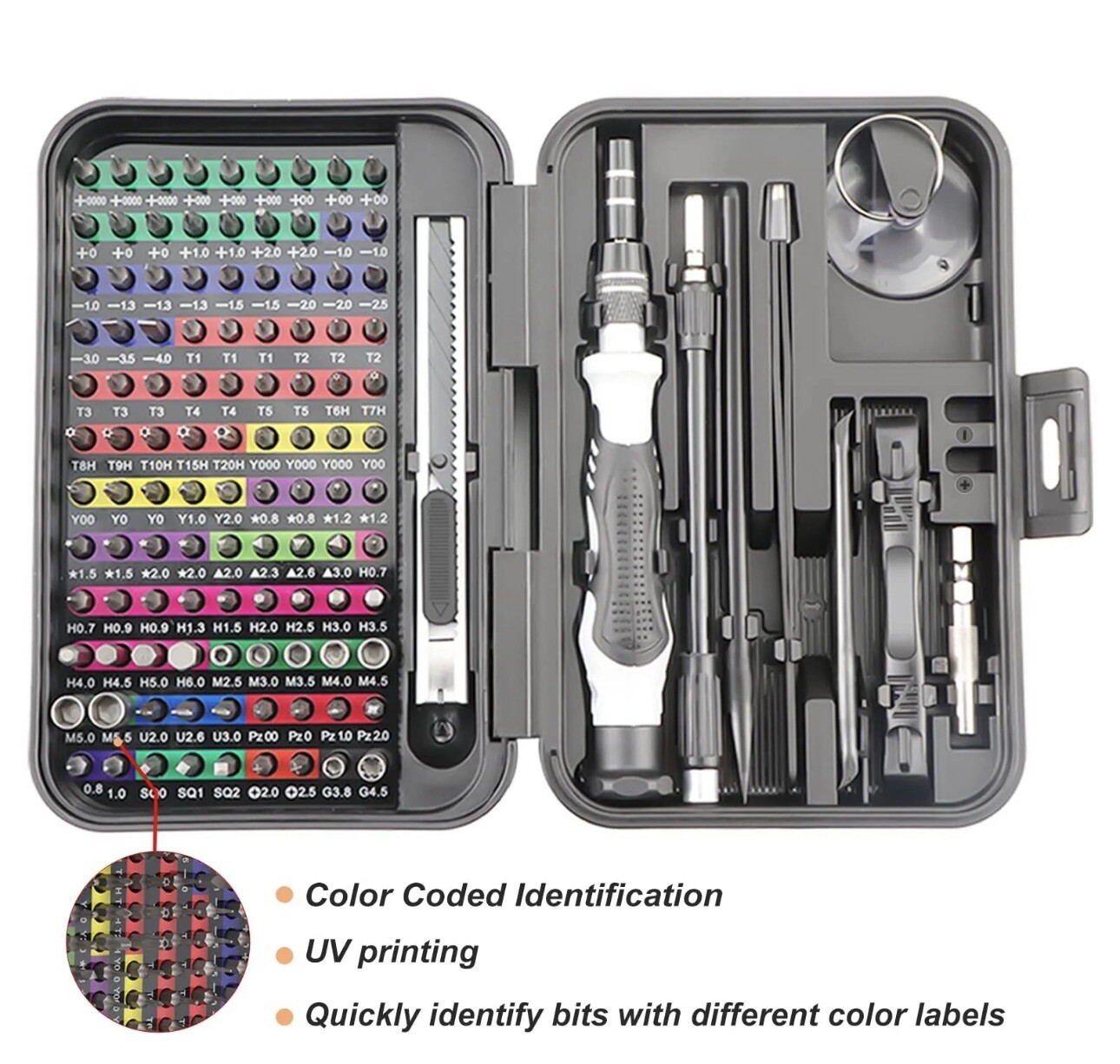 Precision Screwdriver Set with 108 Bits, 132 in 1 Small Screw iPhone 16 Series