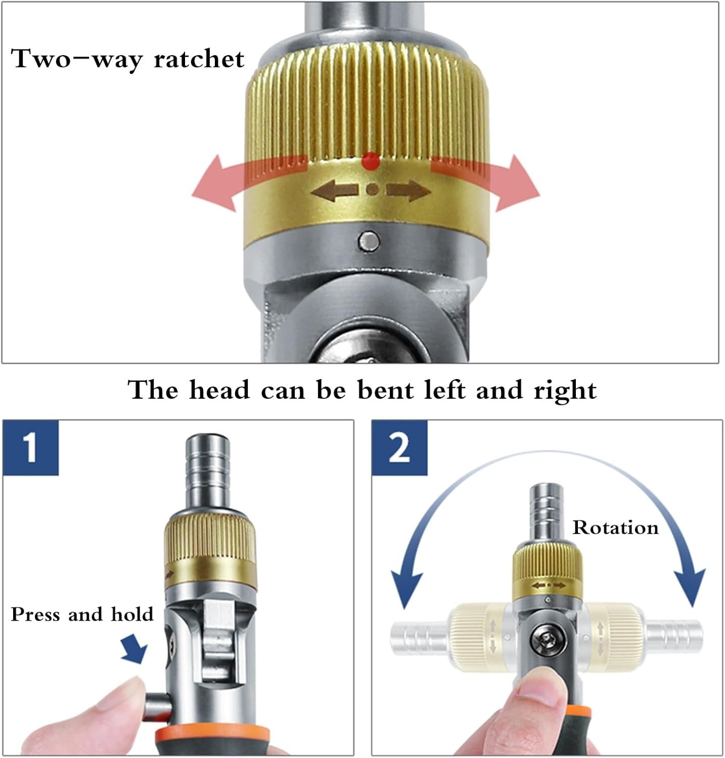 10 in 1 Ratchet Screwdriver Set, Household Bendable Ratcheting Screwdriver