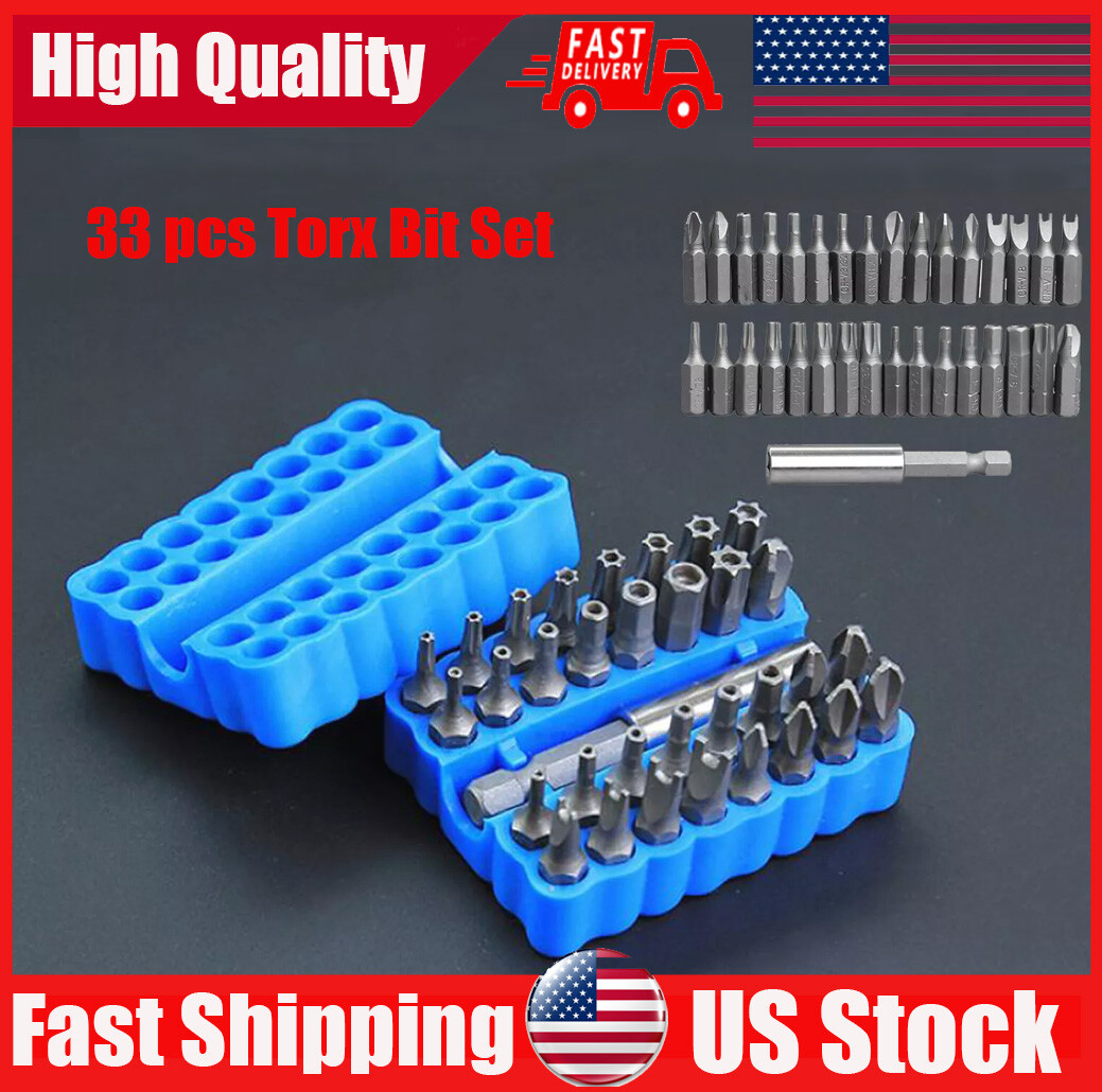 33 Tamper Proof Security Torq Hex Star Spanner Tri Wing Screwdriver Tool Kits