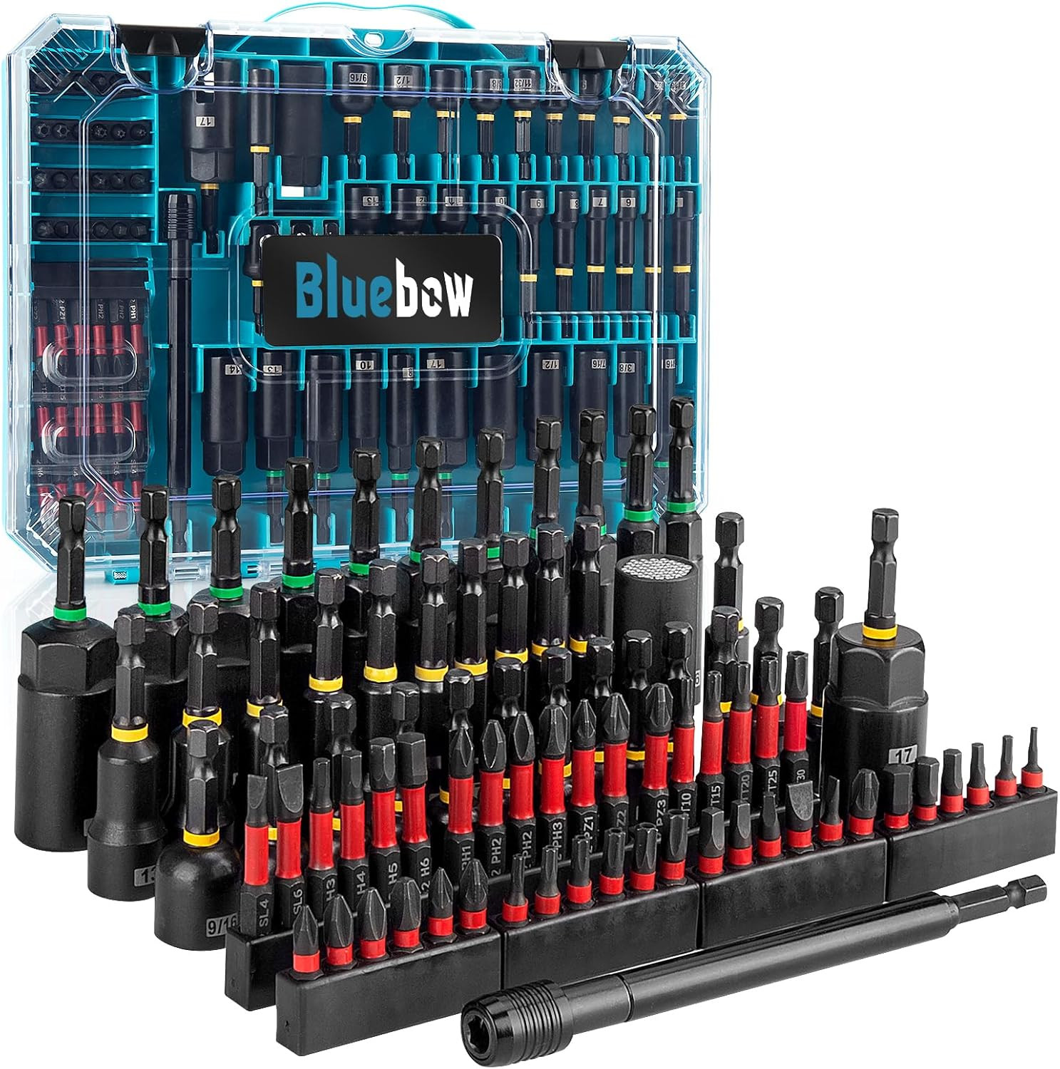 80PSC Magnetic Impact Nut Driver Set – Metric & SAE with Socket Adapters, Wing N