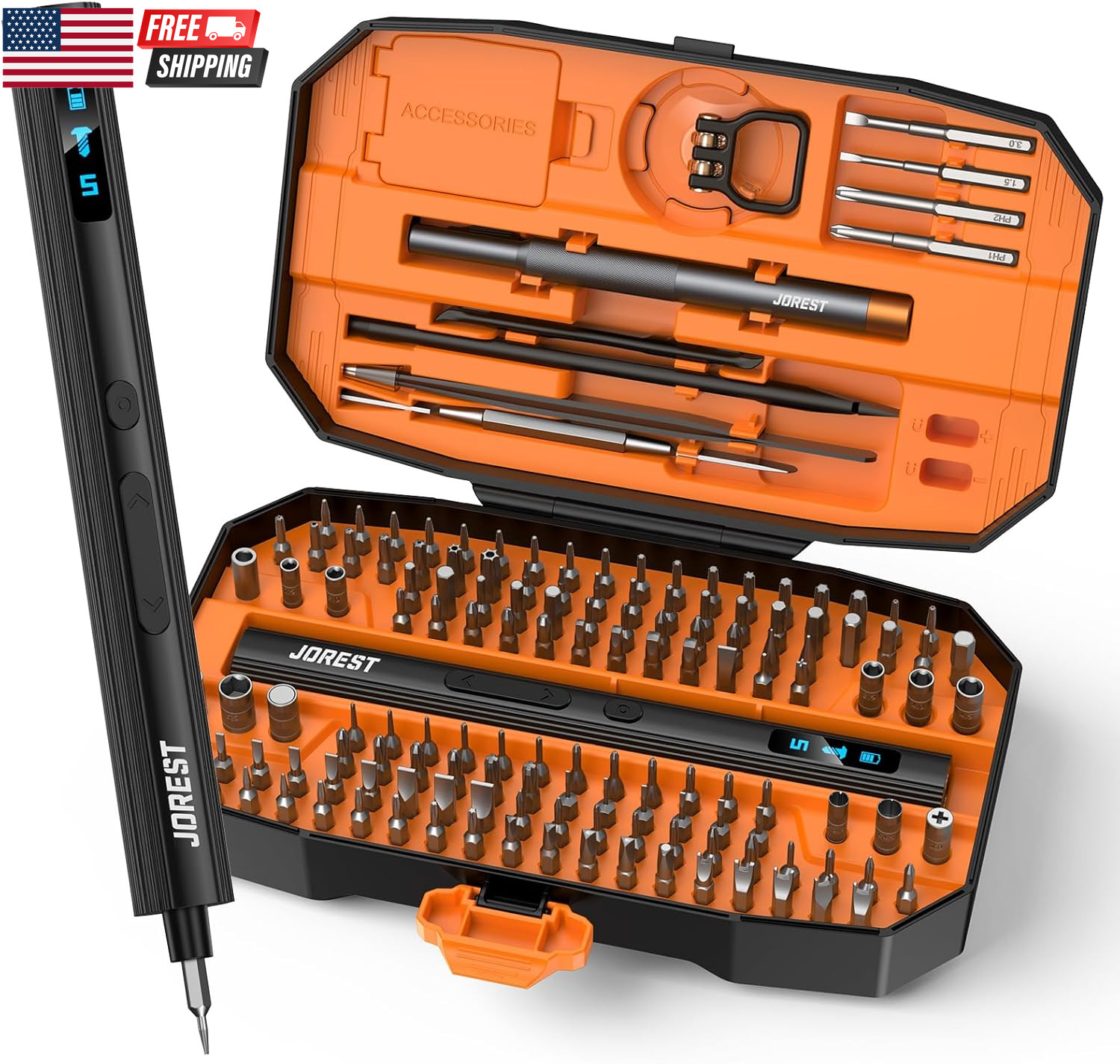 40Pcs Small Precision Screwdriver Set S2 Steel Magnetic Screwdriver Set with Tor