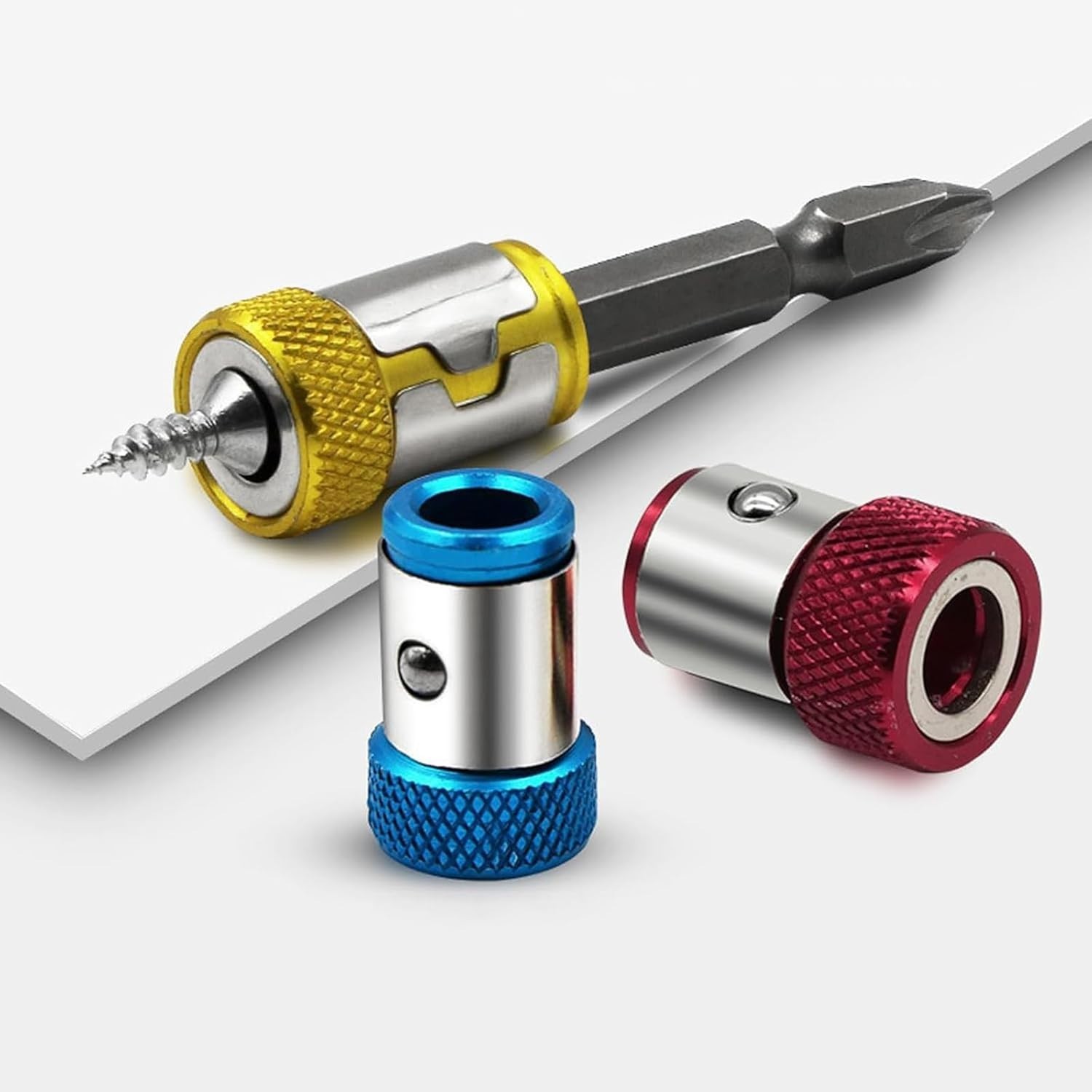 Ultra-Strong Magnetic Ring Set for 1/4″ Hex Drills – Heavy-Duty Screw Holder