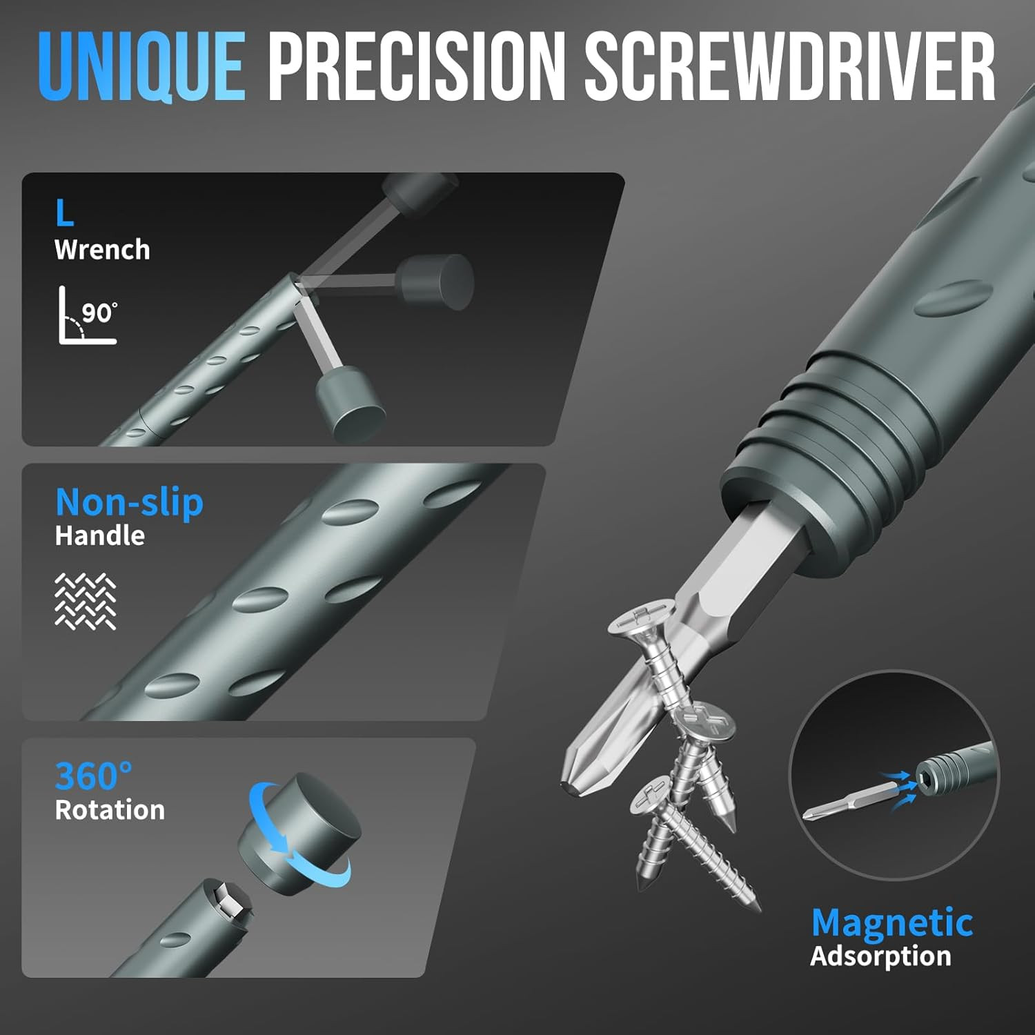 Precision Screwdriver Set for Electronics Repair 55 in 1 (Blue) | Compact Repair