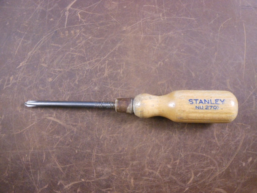 Vtg Stanley USA 2701 6.75″ Wood Handle #1 Phillips Screwdriver NO FERRULE