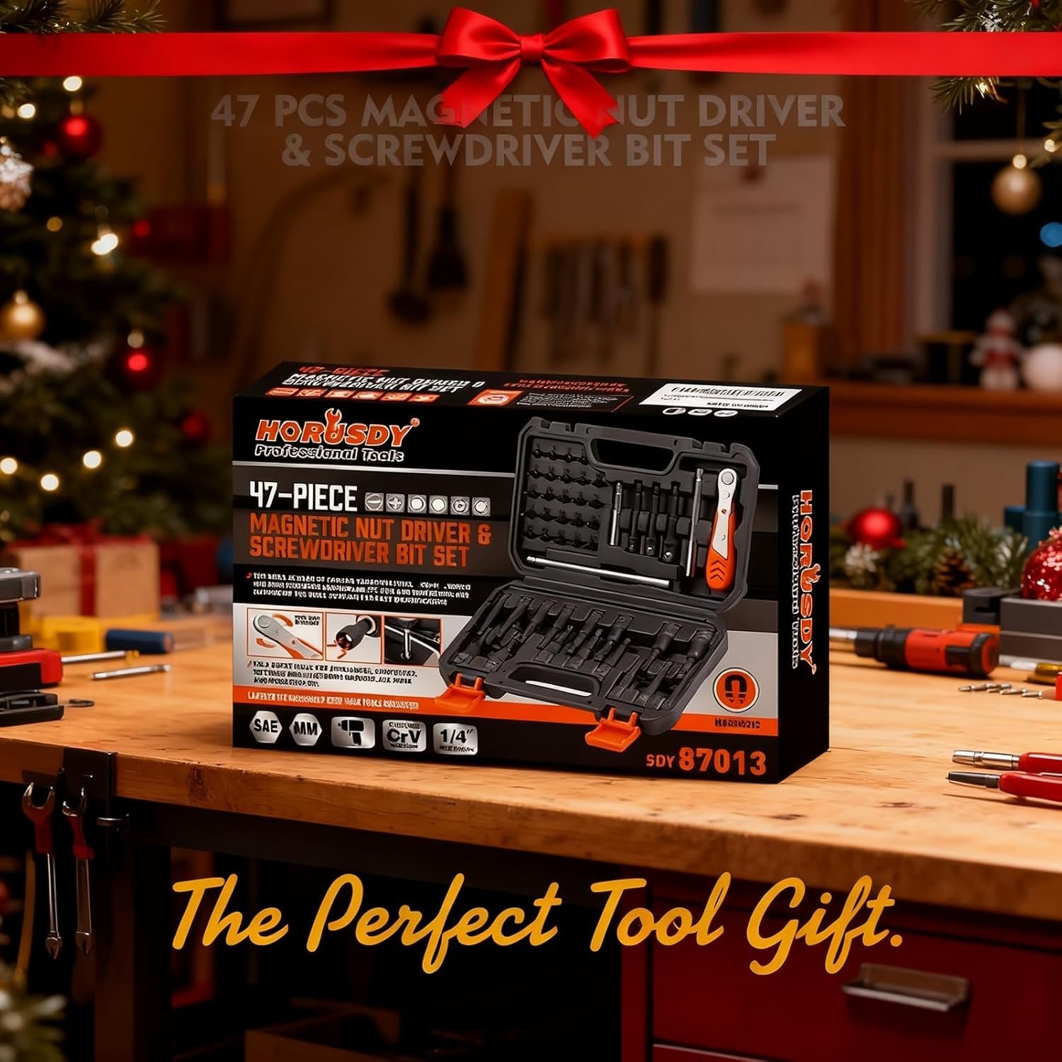 Magnetic Nut Driver Set | 47-Piece | Nut Driver Set for Impact Drill | SAE (1/4″